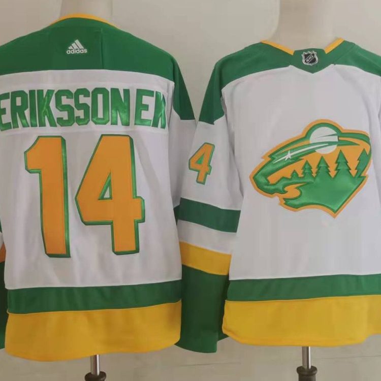 Men's Minnesota Wild Joel Eriksson Ek #14 White Breakaway Jersey
