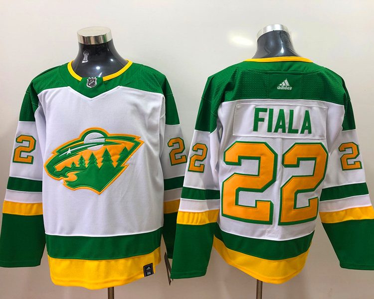 Men's Minnesota Wild Kevin Fiala #22 White Breakaway Jersey