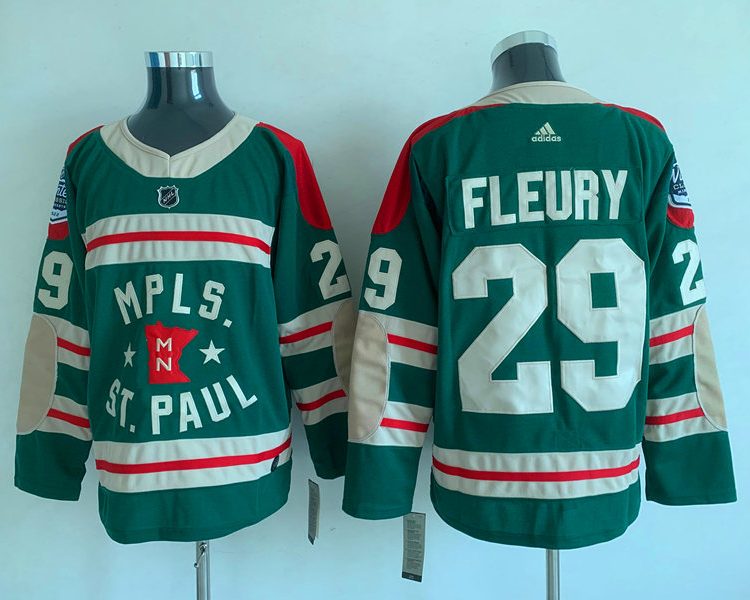 Men's Minnesota Wild Marc Andre Fleury #29 Green Breakaway Jersey