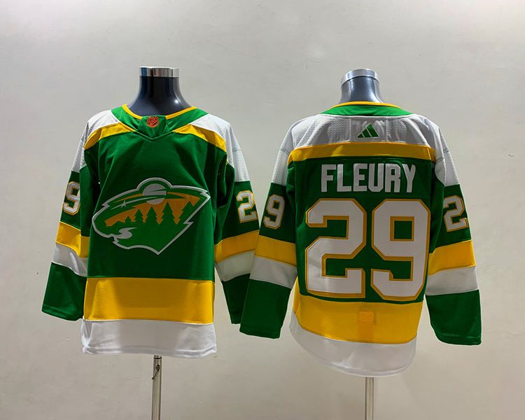 Men's Minnesota Wild Marc Andre Fleury #29 Green Breakaway Jersey