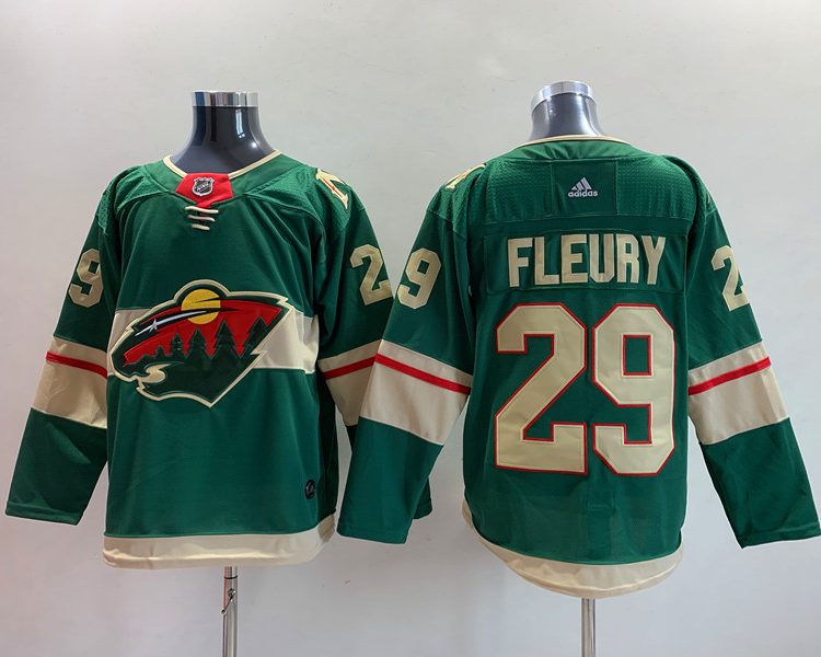 Men's Minnesota Wild Marc Andre Fleury #29 Green Home Breakaway Jersey