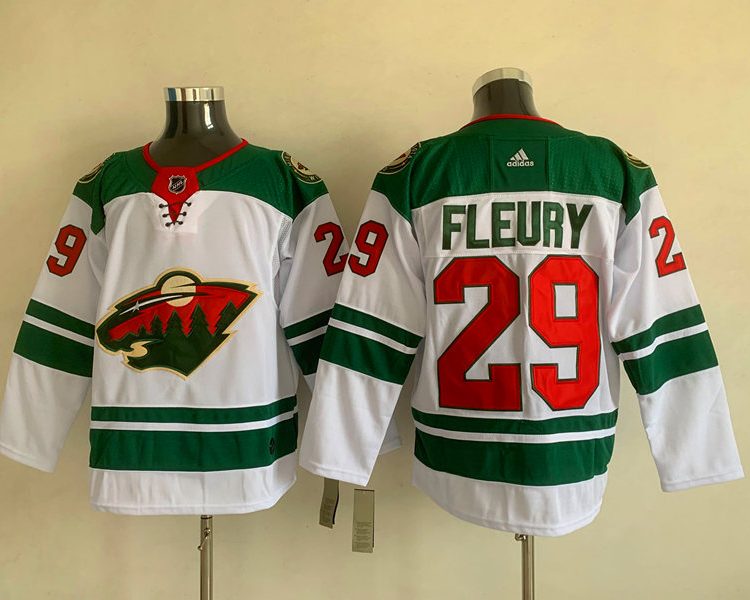 Men's Minnesota Wild Marc Andre Fleury #29 White Breakaway Jersey