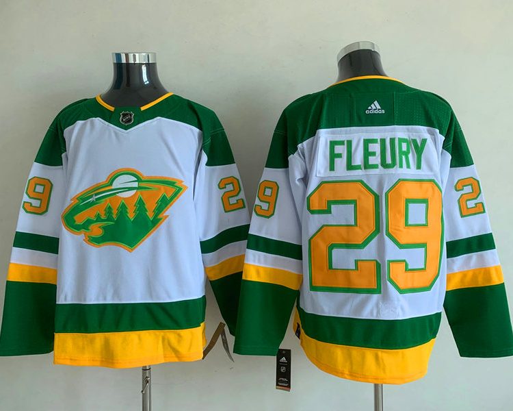 Men's Minnesota Wild Marc Andre Fleury #29 White Breakaway Jersey