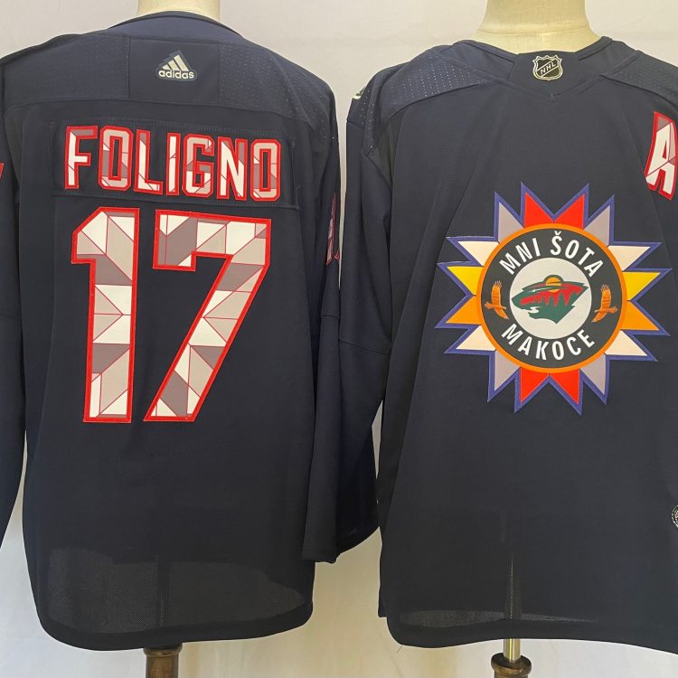 Men's Minnesota Wild Marcus Foligno #17 Black Breakaway Jersey