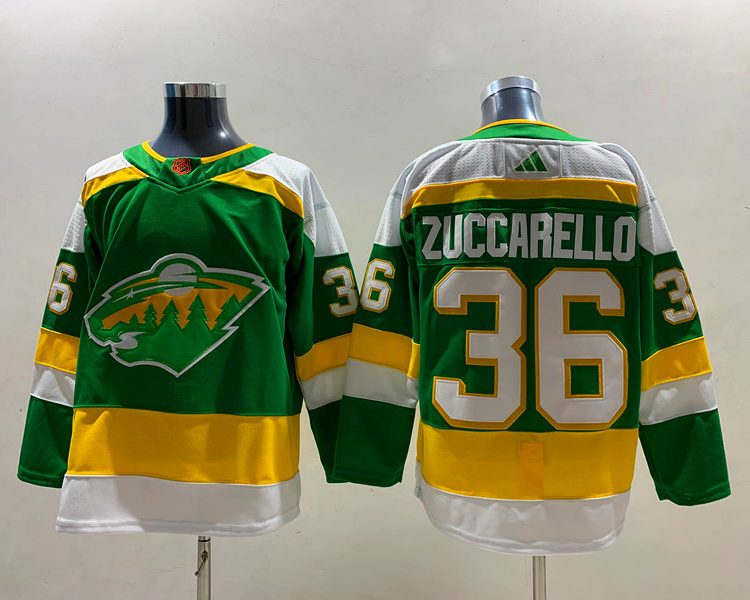 Men's Minnesota Wild Mats Zuccarello #36 Green Breakaway Jersey