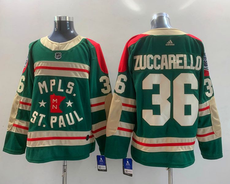 Men's Minnesota Wild Mats Zuccarello #36 Green Breakaway Jersey