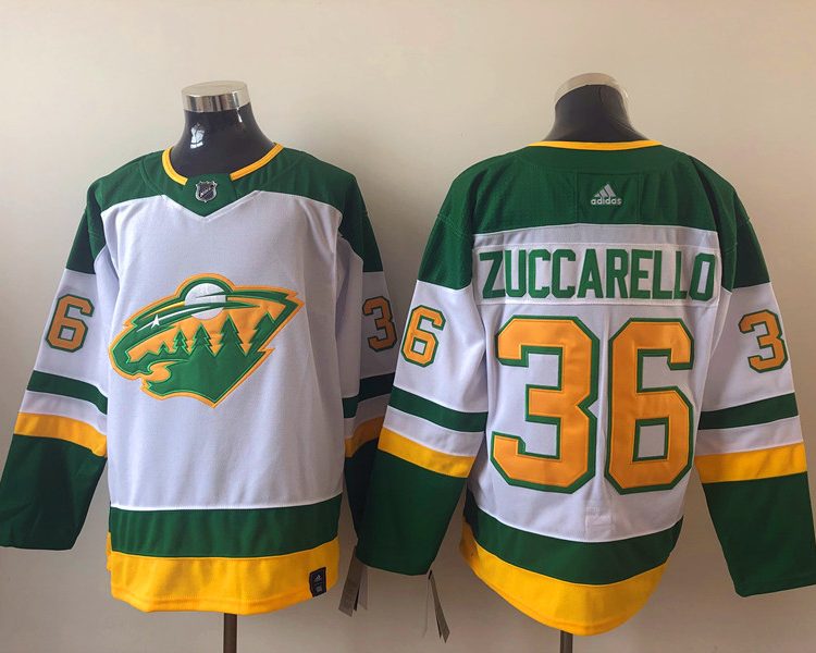 Men's Minnesota Wild Mats Zuccarello #36 White Breakaway Jersey