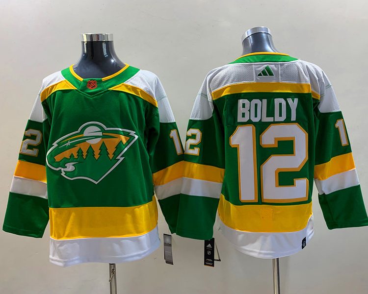 Men's Minnesota Wild Matthew Boldy #12 Green Breakaway Jersey