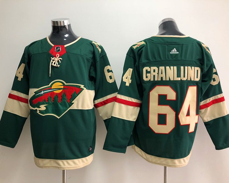Men's Minnesota Wild Mikael Granlund #64 Green Home Breakaway Jersey