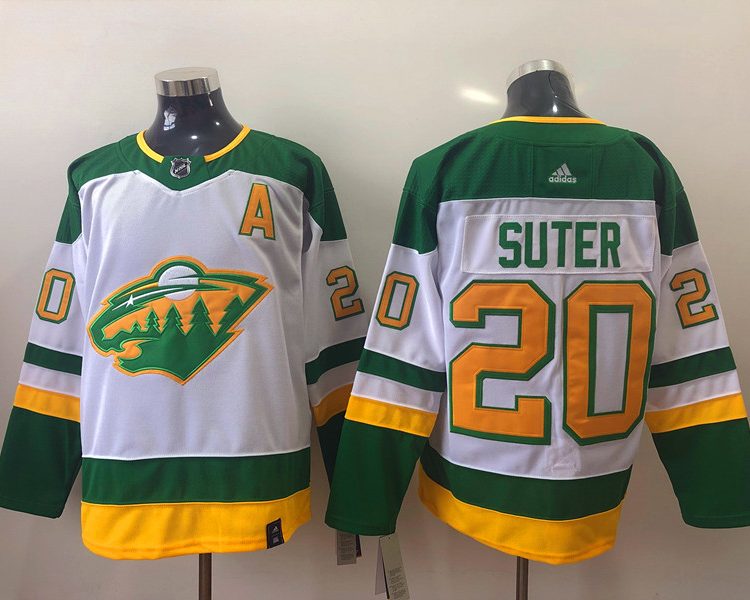 Men's Minnesota Wild Ryan Suter #20 White Breakaway Jersey