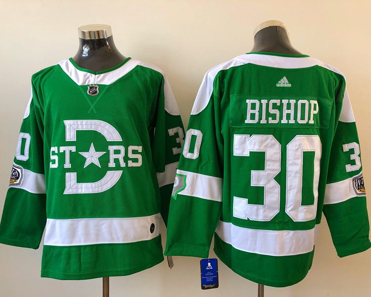 Men's Dallas Stars Ben Bishop #30 Green Breakaway Jersey