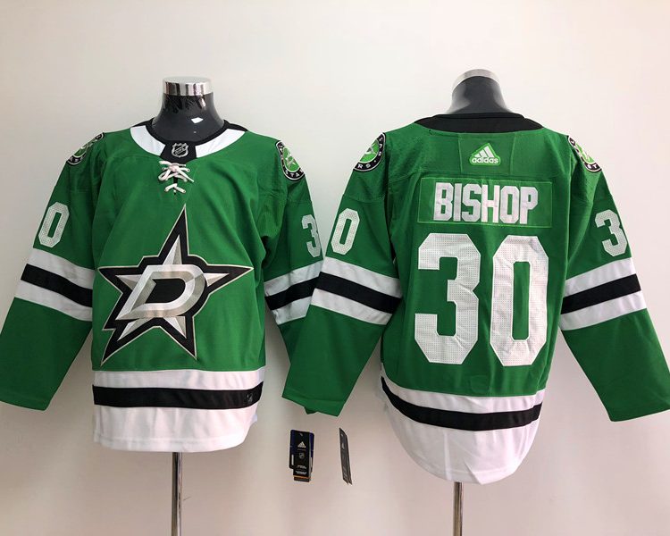 Men's Dallas Stars Ben Bishop #30 Kelly Green Home Breakaway Jersey