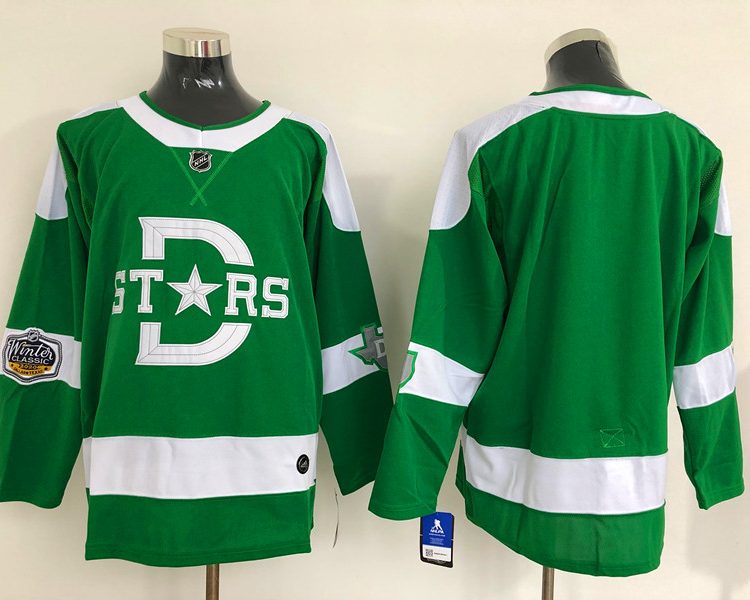 Men's Dallas Stars Green Blank Jersey