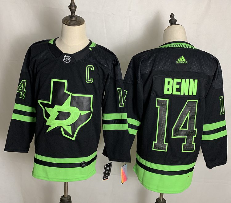 Men's Dallas Stars Jamie Benn #14 Black Alternate Premier Breakaway Jersey