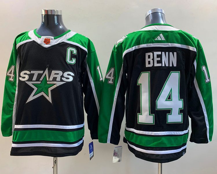 Men's Dallas Stars Jamie Benn #14 Black Breakaway Jersey