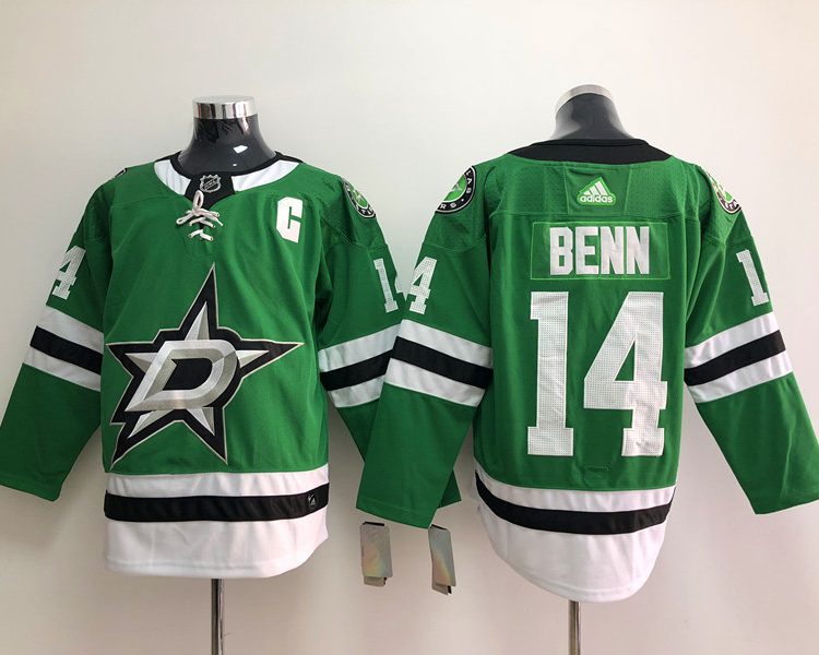 Men's Dallas Stars Jamie Benn #14 Kelly Green Home Breakaway Jersey