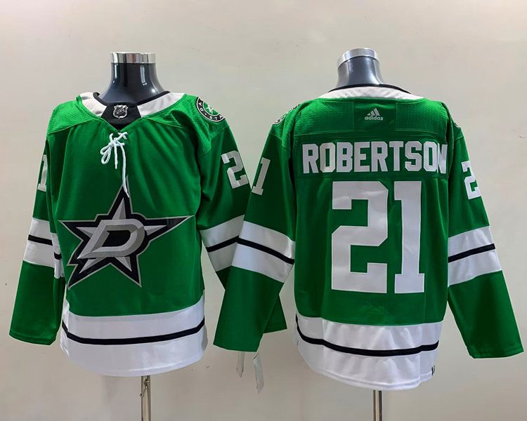 Men's Dallas Stars Jason Robertson #21 Kelly Green 2017/18 Home Breakaway Jersey