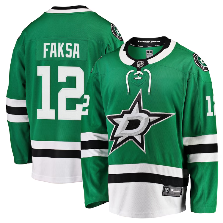 Men's Dallas Stars Radek Faksa #12 Kelly Green Breakaway Jersey