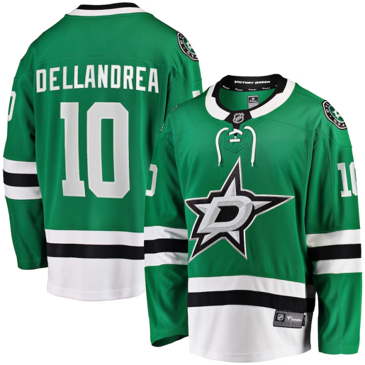 Men's Dallas Stars Ty Dellandrea #10 Kelly Green Home Breakaway Jersey