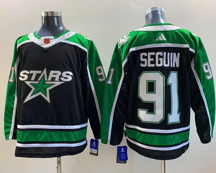 Men's Dallas Stars Tyler Seguin #91 Black Breakaway Jersey