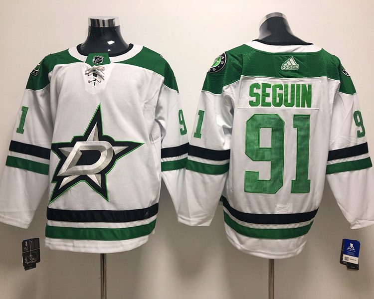 Men's Dallas Stars Tyler Seguin #91 White Breakaway Jersey