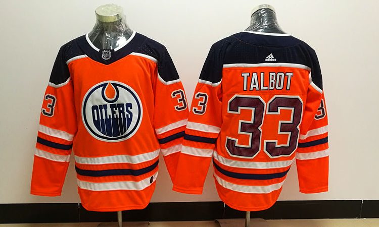 Men's Edmonton Oilers Cam Talbot #33 Orange Breakaway Jersey