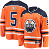 Men's Edmonton Oilers Cody Ceci #5 Orange Home Breakaway Jersey