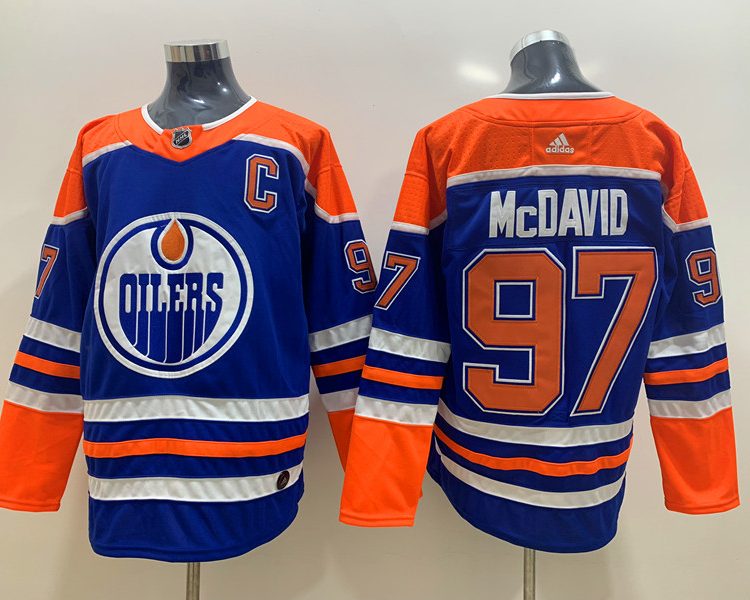 Men's Edmonton Oilers Connor McDavid #97 Blue Breakaway Jersey