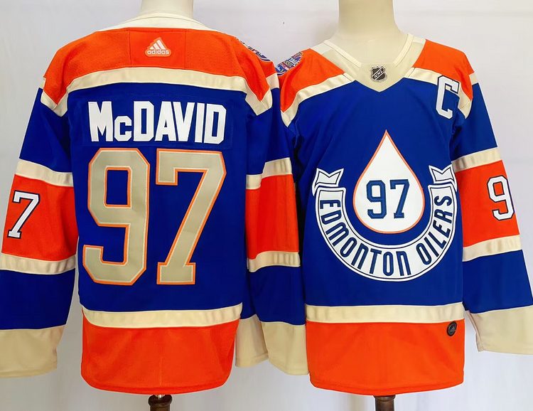 Men's Edmonton Oilers Connor McDavid #97 Blue jersey