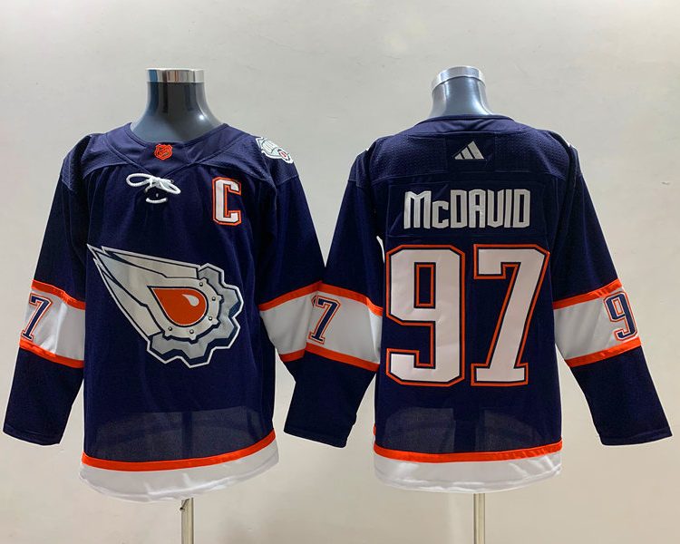 Men's Edmonton Oilers Connor McDavid #97 Navy Breakaway Jersey
