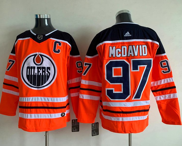 Men's Edmonton Oilers Connor McDavid #97 Orange Breakaway Jersey