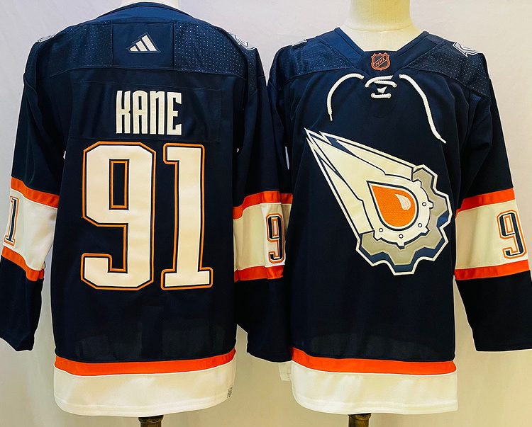 Men's Edmonton Oilers Evander Kane #91 Blue jersey