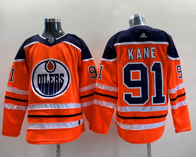 Men's Edmonton Oilers Evander Kane #91 Orange Breakaway Jersey