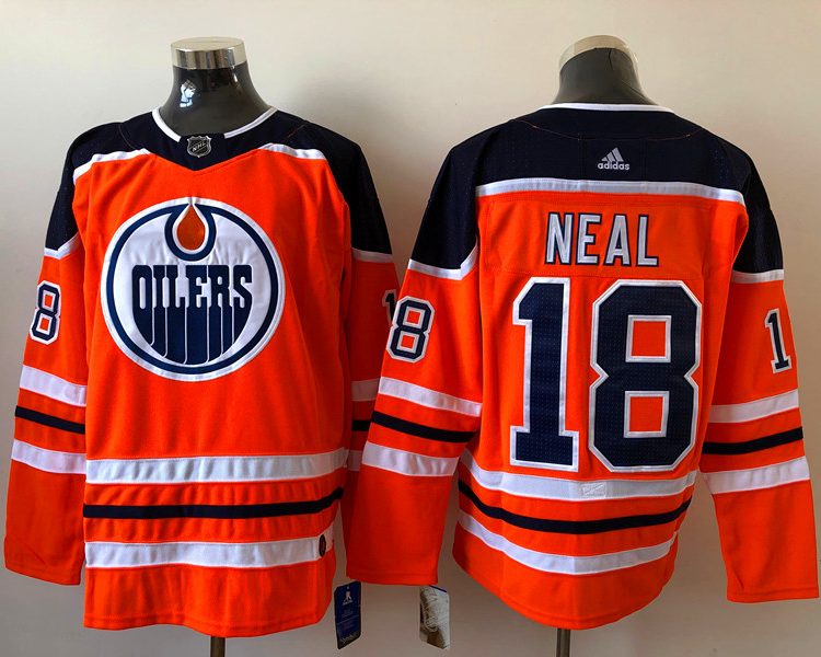 Men's Edmonton Oilers James Neal #18 Orange Breakaway Jersey