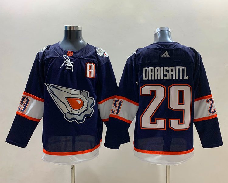 Men's Edmonton Oilers Leon Draisaitl #29 Navy Breakaway Jersey