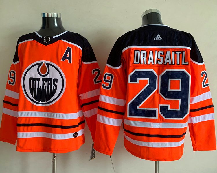 Men's Edmonton Oilers Leon Draisaitl #29 Orange Breakaway Jersey