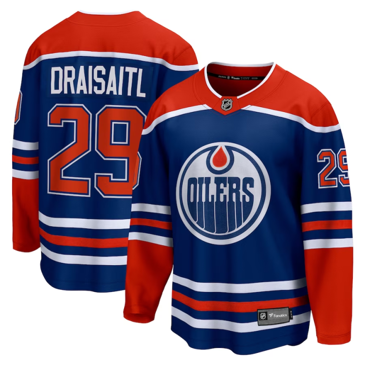 Men's Edmonton Oilers Leon Draisaitl #29 Royal Home Breakaway Jersey