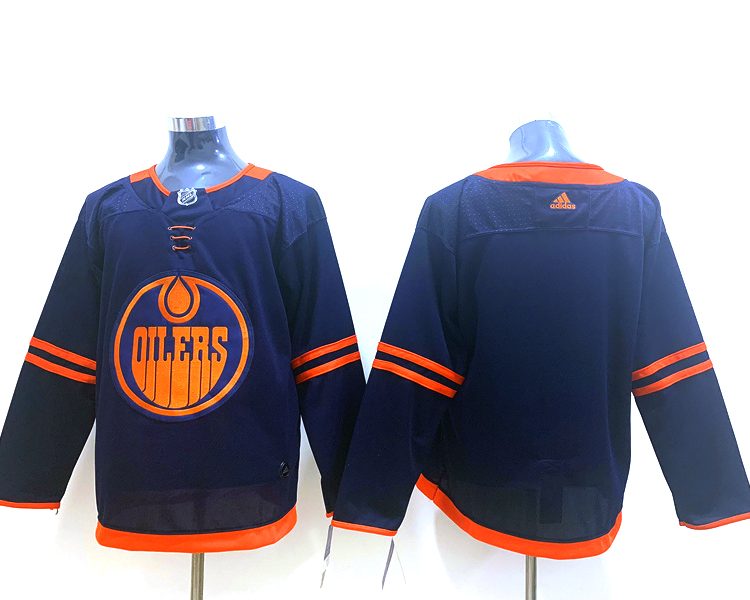 Men's Edmonton Oilers Navy Alternate Primegreen Authentic Blank Jersey