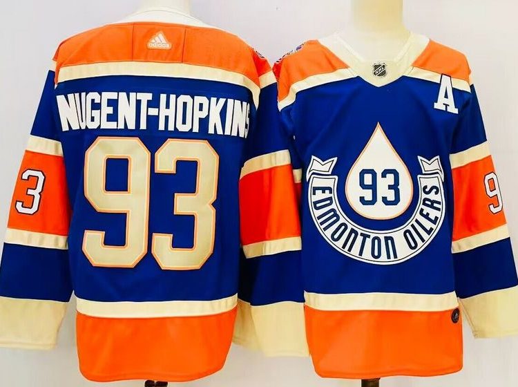 Men's Edmonton Oilers Nugent-Hopkins #93 Blue jersey