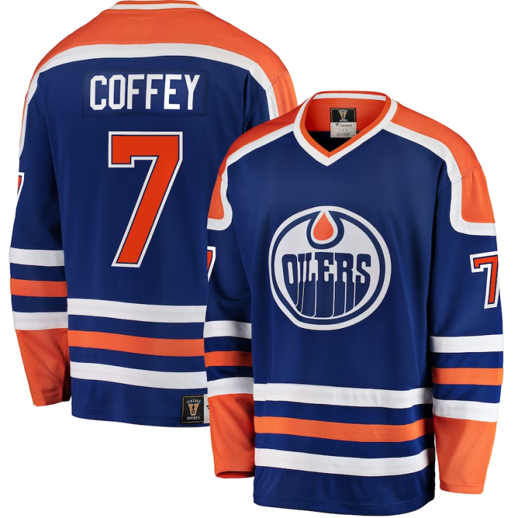 Men's Edmonton Oilers Paul Coffey #7 Blue Breakaway Jersey