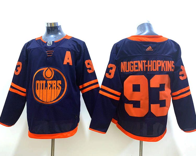 Men's Edmonton Oilers Ryan Nugent-Hopkins #93 Navy Breakaway Jersey