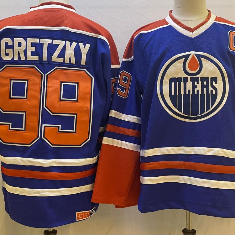 Men's Edmonton Oilers Wayne Gretzky #99 Navy Breakaway Jersey