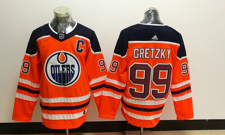 Men's Edmonton Oilers Wayne Gretzky #99 Orange Breakaway Jersey