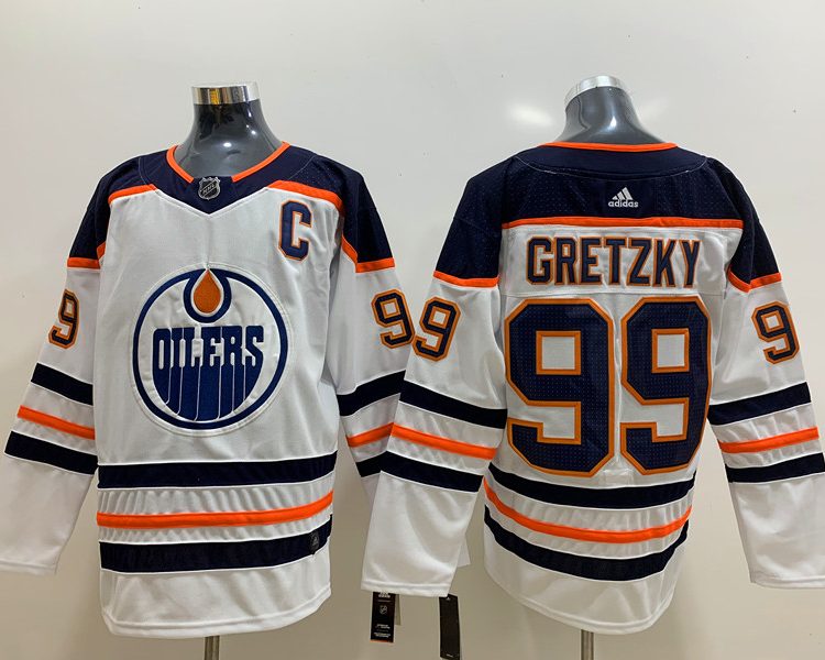 Men's Edmonton Oilers Wayne Gretzky #99 White Breakaway Jersey