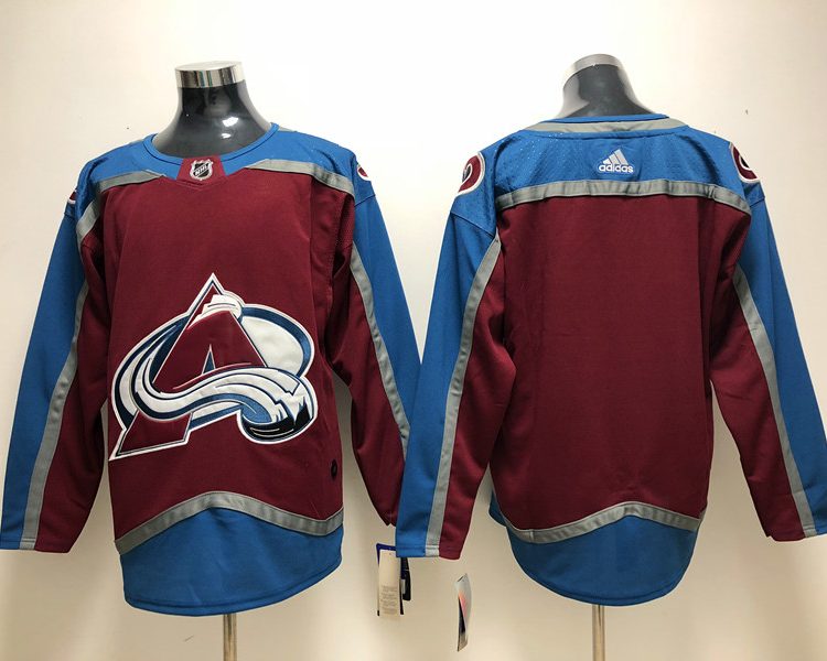 Men's Colorado Avalanche Burgundy Home Authentic Blank Jersey
