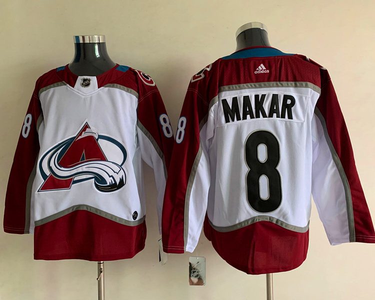 Men's Colorado Avalanche Cale Makar #8 White Home Breakaway Jersey