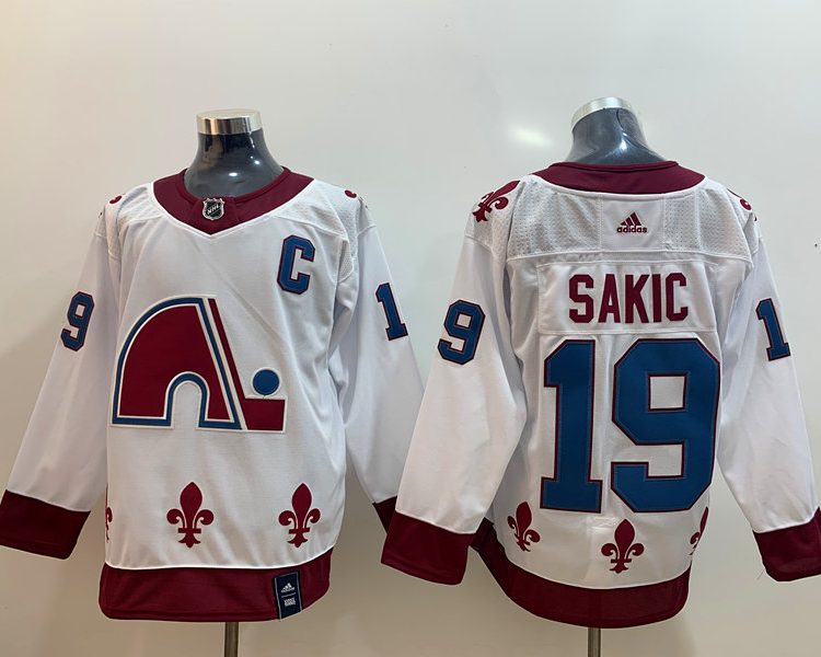Men's Colorado Avalanche Joe Sakic #19 White Breakaway Jersey