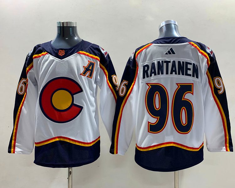 Men's Colorado Avalanche Mikko Rantanen #96 White Breakaway Jersey