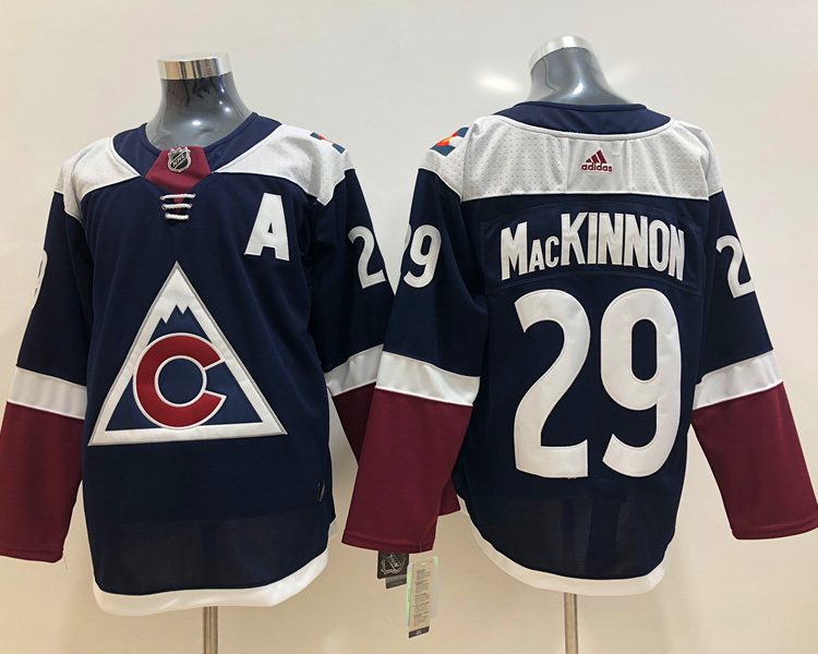Men's Colorado Avalanche Nathan MacKinnon #29 Navy Alternate Primegreen Authentic Pro Jersey