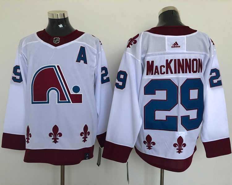 Men's Colorado Avalanche Nathan MacKinnon #29 White Breakaway Jersey